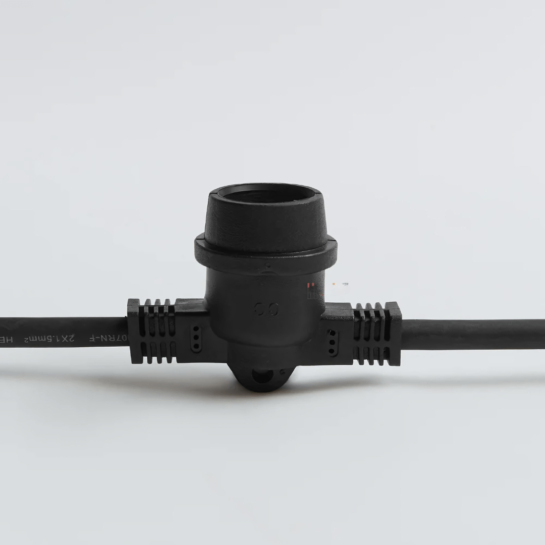 Green Earth Lighting Australia Outdoor 10 meter Black IP65 Festoon Kit (Free Globes included) 10MFESKITB