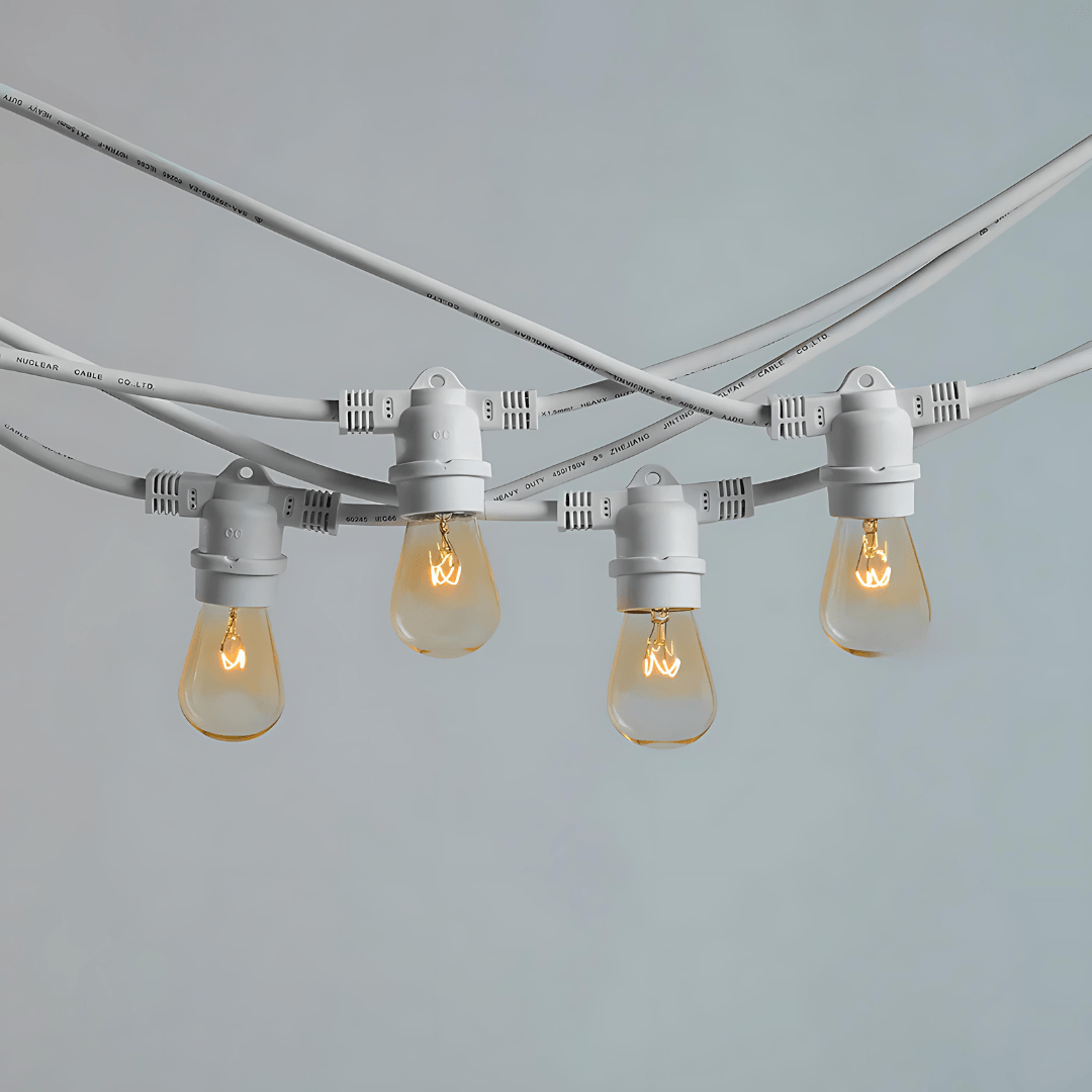 Green Earth Lighting Australia Outdoor 10 meter White IP65 Festoon Kit (Free Globes included) 10MFESKITW