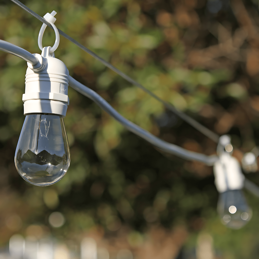 Green Earth Lighting Australia Outdoor 10 meter White IP65 Festoon Kit (Free Globes included) 10MFESKITW