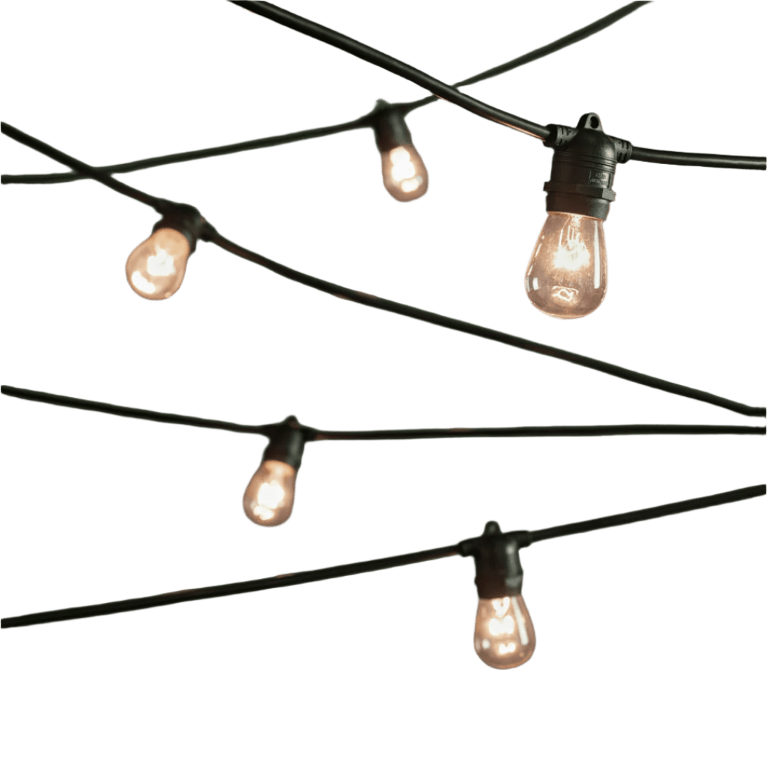 Green Earth Lighting Australia Outdoor 20 meter Black IP65 Festoon Kit (Free Globes included) 20MFESKITB