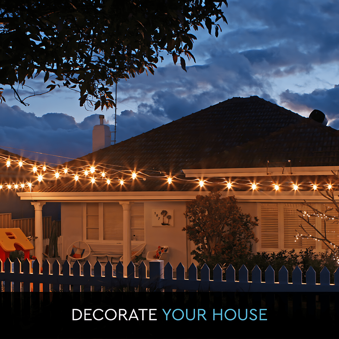 Green Earth Lighting Australia Outdoor 20 meter Black IP65 Festoon Kit (Free Globes included) 20MFESKITB