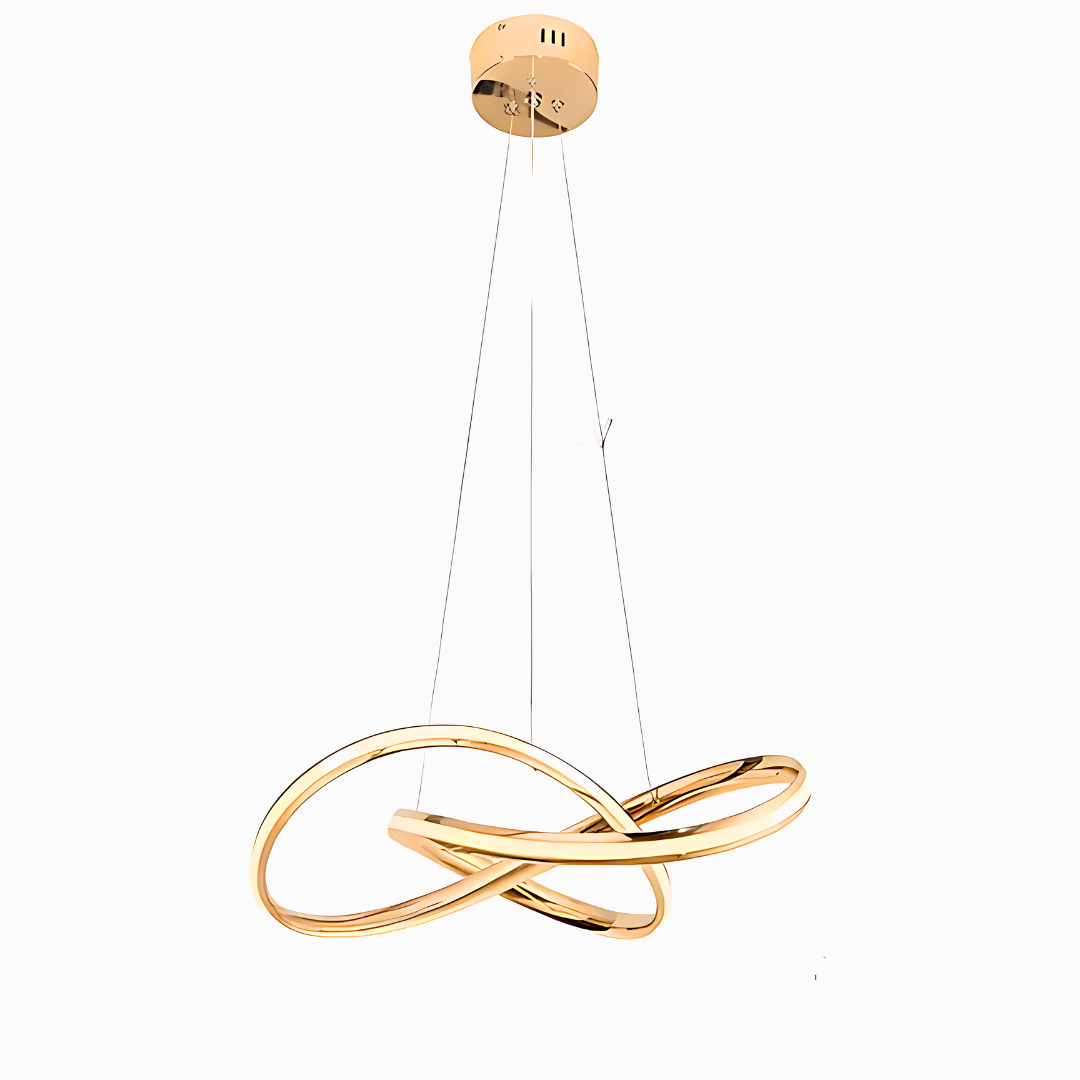 Modern Brass LED Pendant Light for Dining Room or Living Room