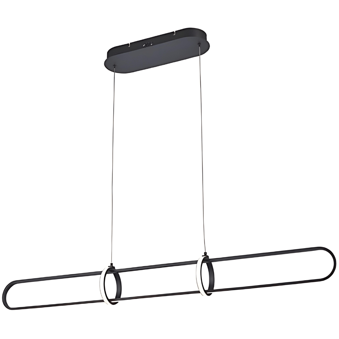Green Earth Lighting Australia Pendant Light LEXINGTON Matte Black 1200mm 25W Tri-Colour LED Pendant Light GE636/B/1200
