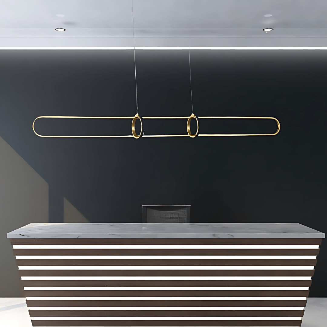 Green Earth Lighting Australia Pendant Light LEXINGTON Matte Gold 1200mm 25W Tri-Colour LED Pendant Light GE636/B/1200