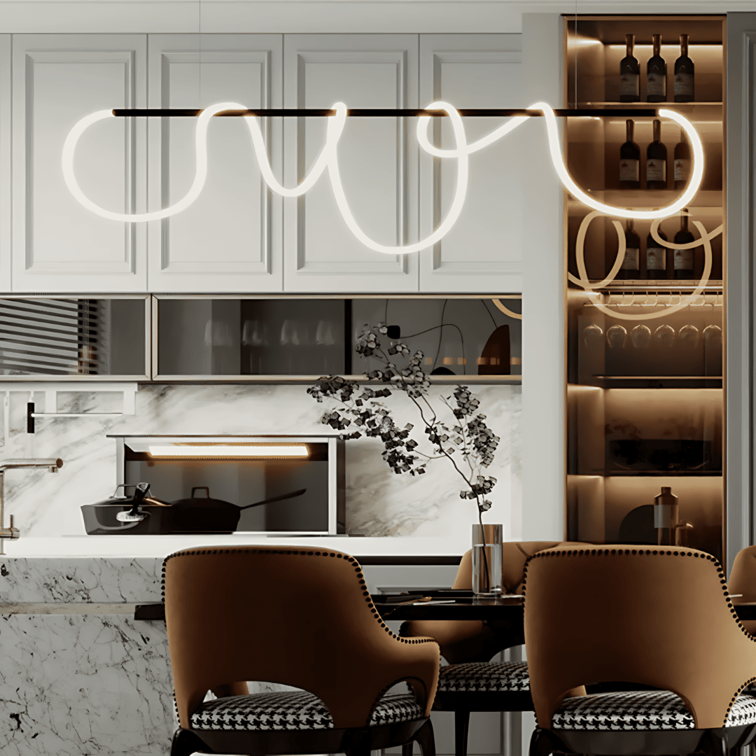 Green Earth Lighting Australia Pendant Light LINEAR FLEX 1800 90W Squiggle LED Pendant