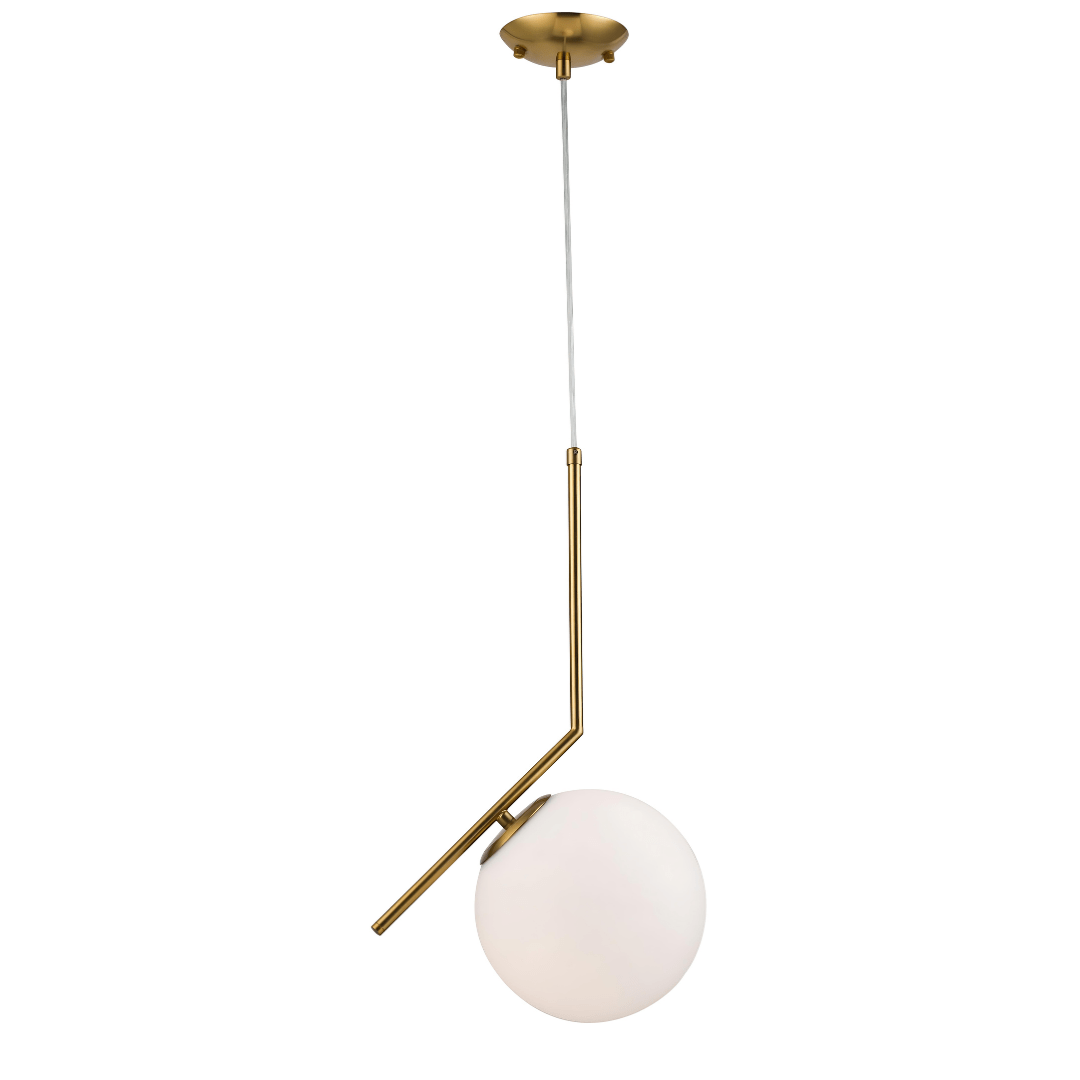 Green Earth Lighting Australia Pendant Light LUNA Gold Glass Ball Single Pendant Light GE250G