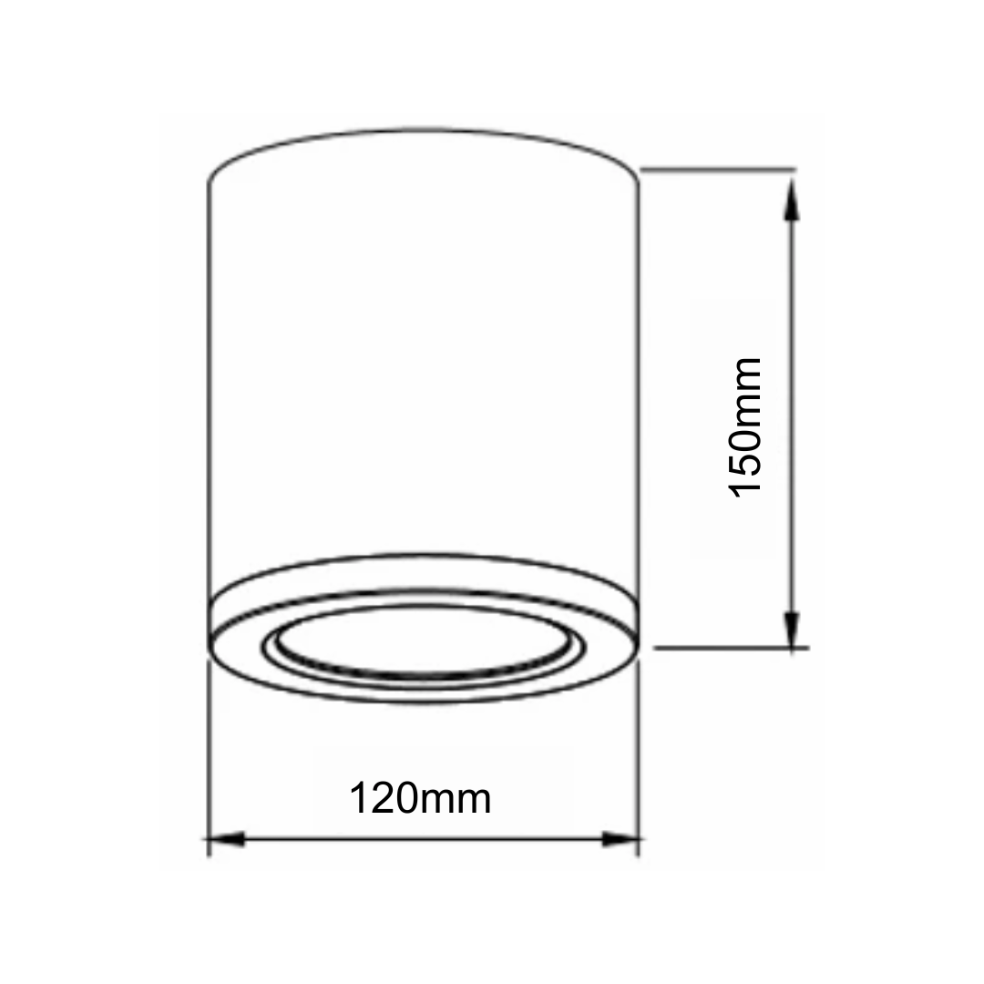 Green Earth Lighting Australia surface mount downlight Surface Mount Tri-Colour 120mm Dimmable LED Downlight