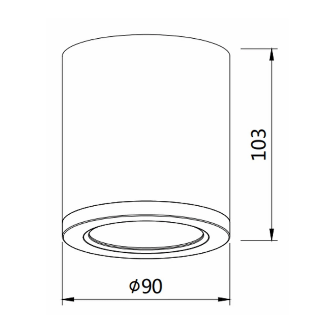 Green Earth Lighting Australia surface mount downlight Surface Mount Tri-Colour 100mm Dimmable LED Downlight