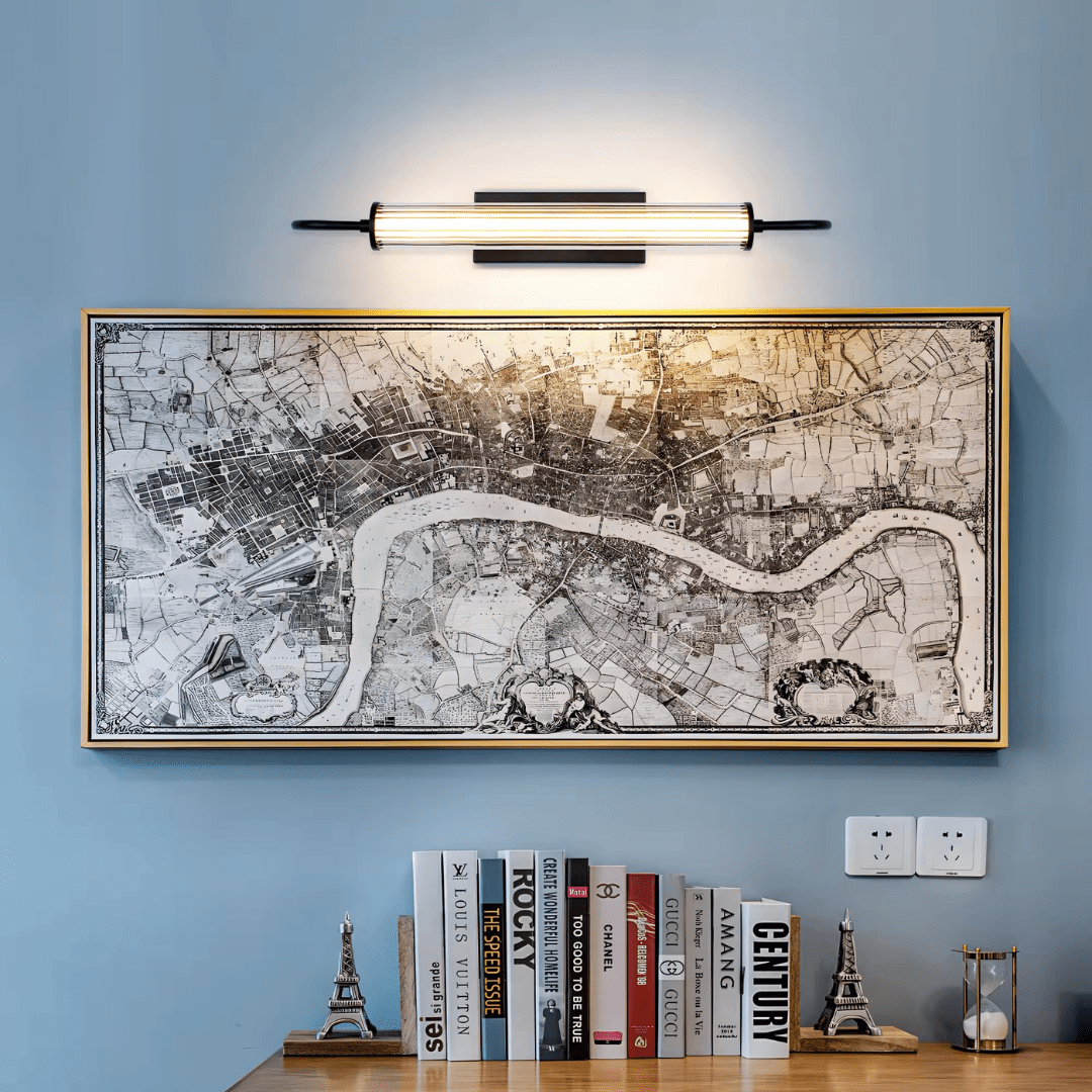 Green Earth Lighting Australia Wall Light ESTRIADO Matte Black 10W LED Fluted Glass Wall Light ESTMBK