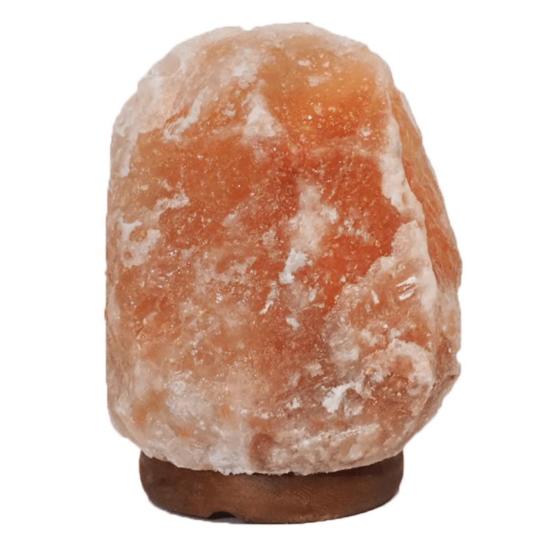 Green Earth Salt lamp 3-5kg Himalayan Salt Lamp on Timber Base 3KGNAT