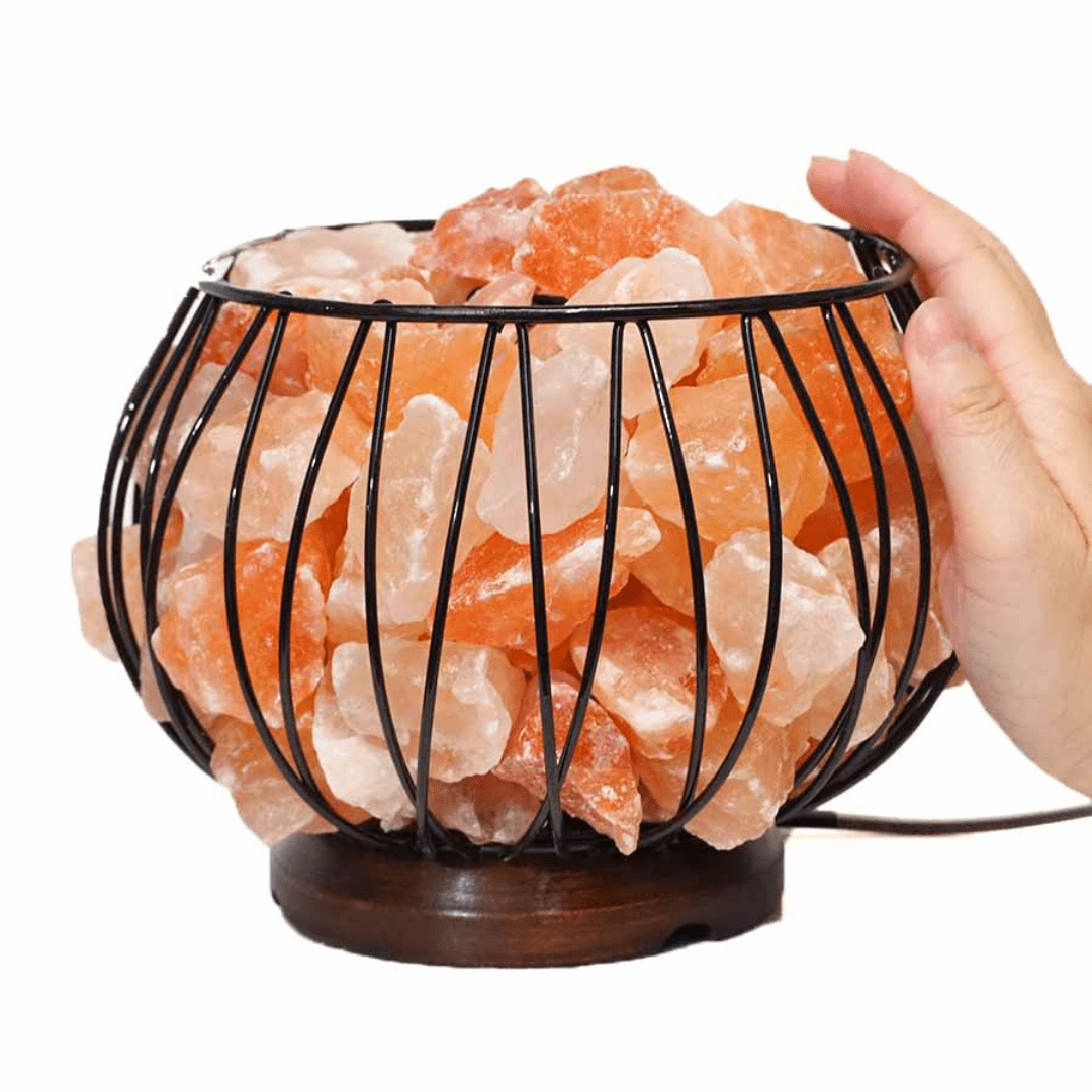 Green Earth Salt lamp 3.5kg Himalayan Salt Orange Calcite Rough Amore Lamp AMORE