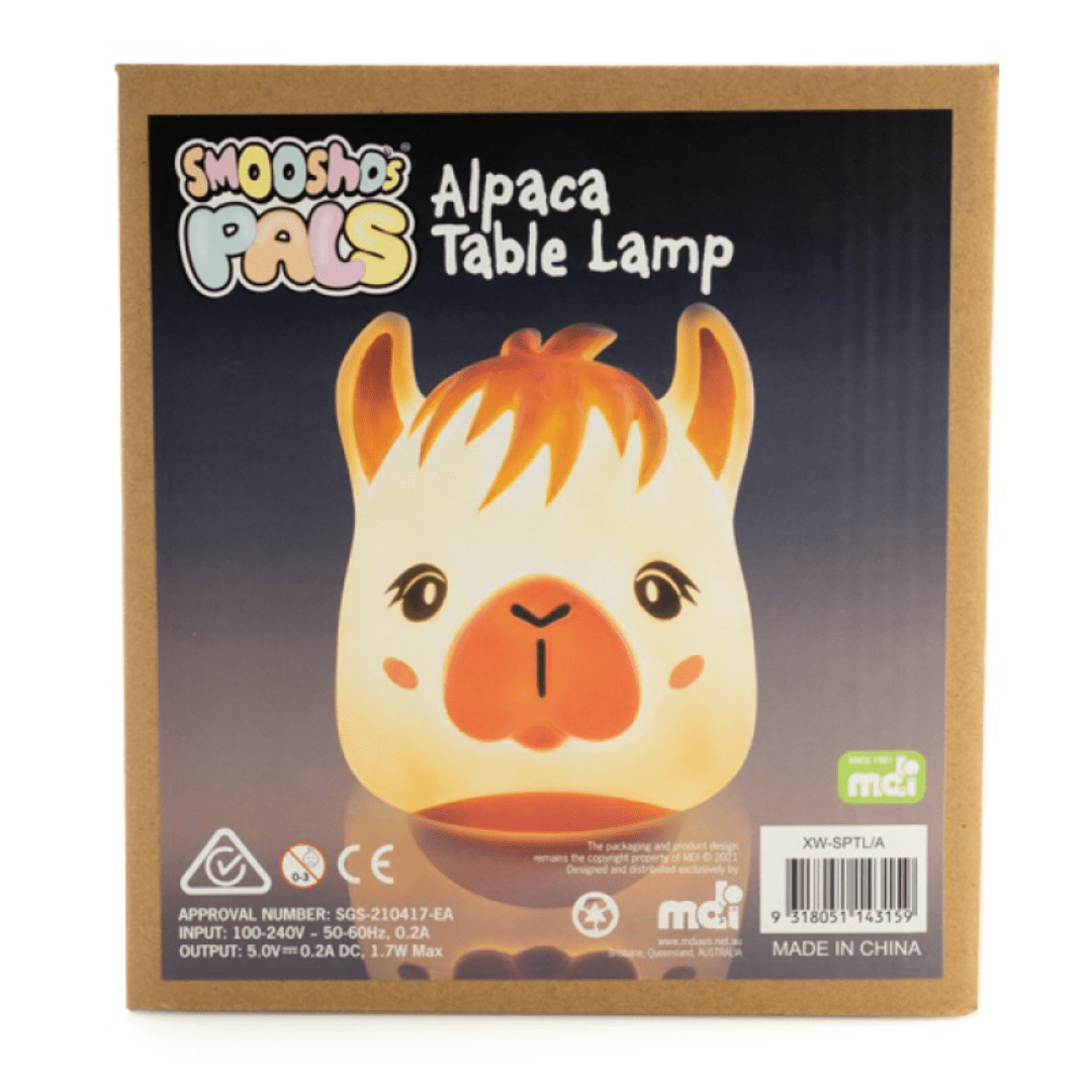 Greenearth Children’s Table Lamp Smoosho's Pals Alpaca Table Lamp Night Light XW-SPTL/A