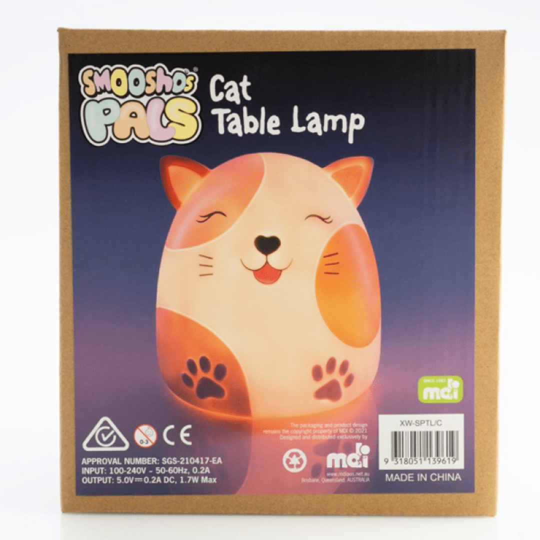 Greenearth Children’s Table Lamp Smoosho's Pals Cat Table Lamp Night Light XW-SPTL/C