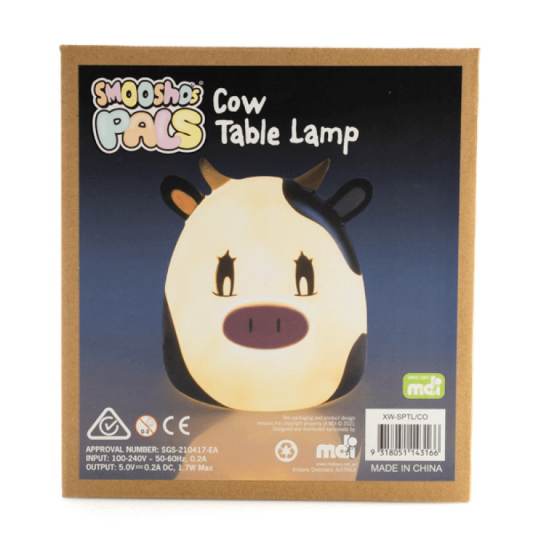 Greenearth Children’s Table Lamp Smoosho's Pals Cow Table Lamp Night Light XW-SPTL/CO