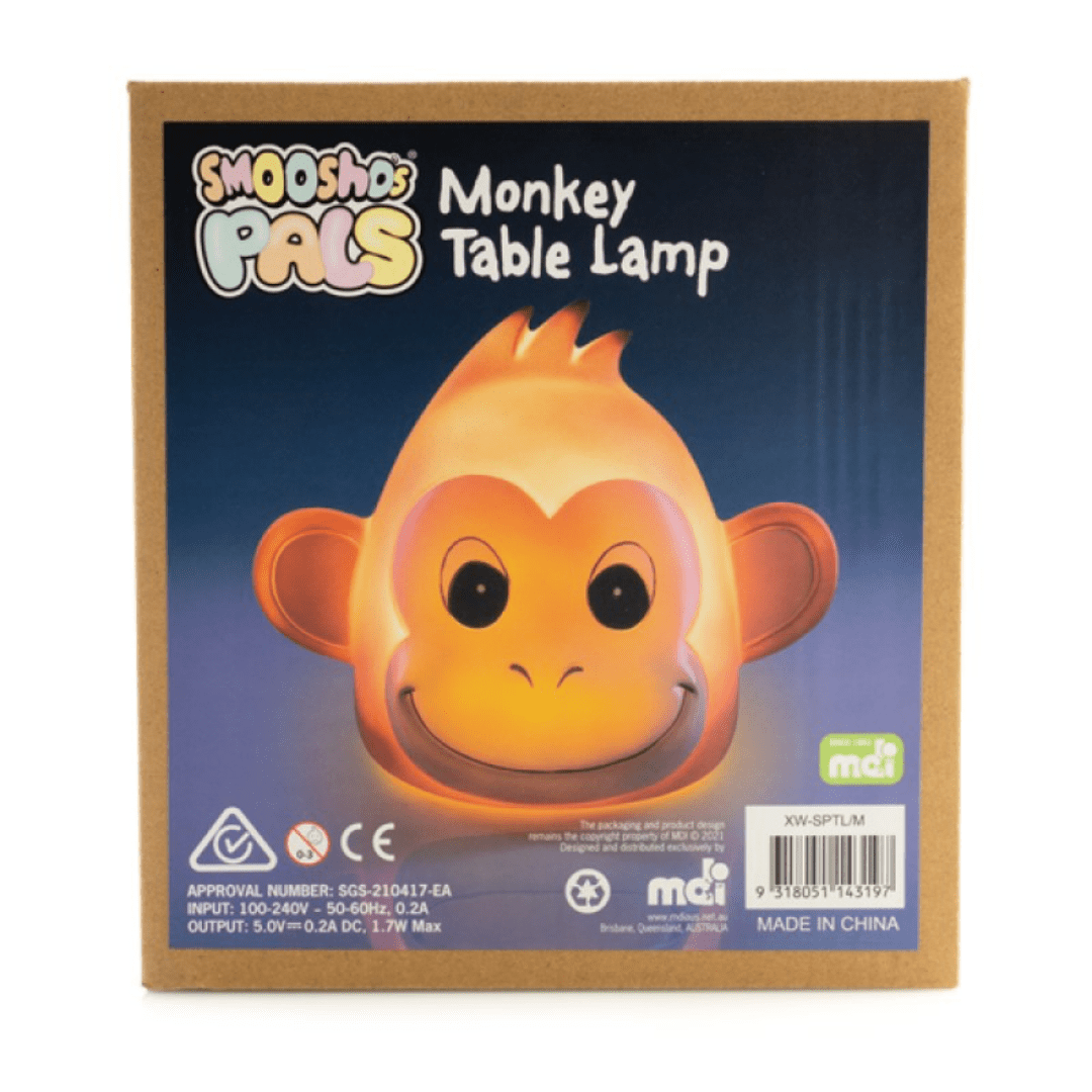 Greenearth Children’s Table Lamp Smoosho's Pals Monkey Table Lamp Night Light XW-SPTL/M