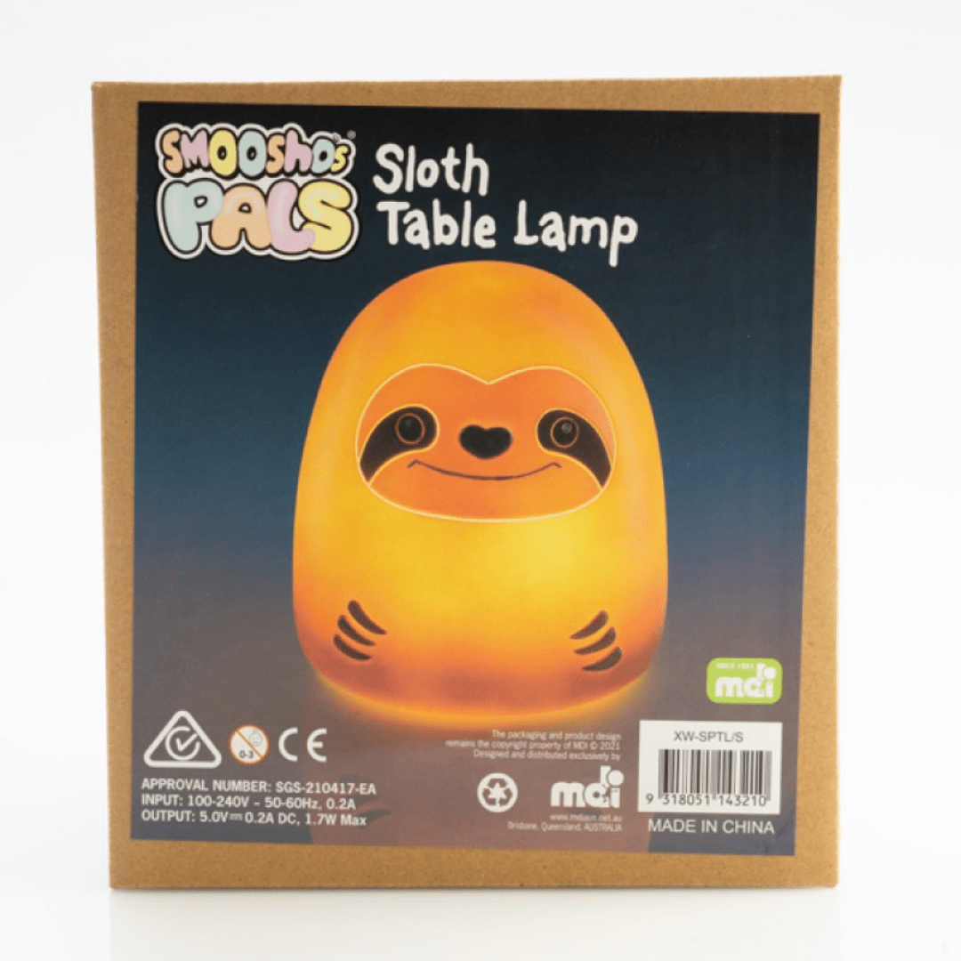 Greenearth Children’s Table Lamp Smoosho's Pals Sloth Table Lamp Night Light XW-SPTL/S