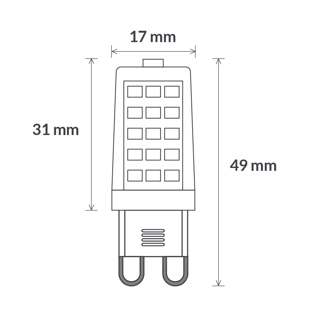 Greenearth LED Globes 3.5W 3000K G9 DIMMABLE LED CAPSULE GLOBE
