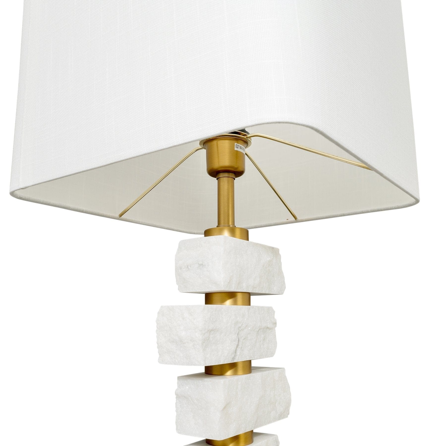 Green Earth Lighting Australia Table Lamp Hamburg Marble Table Lamp - White B12447