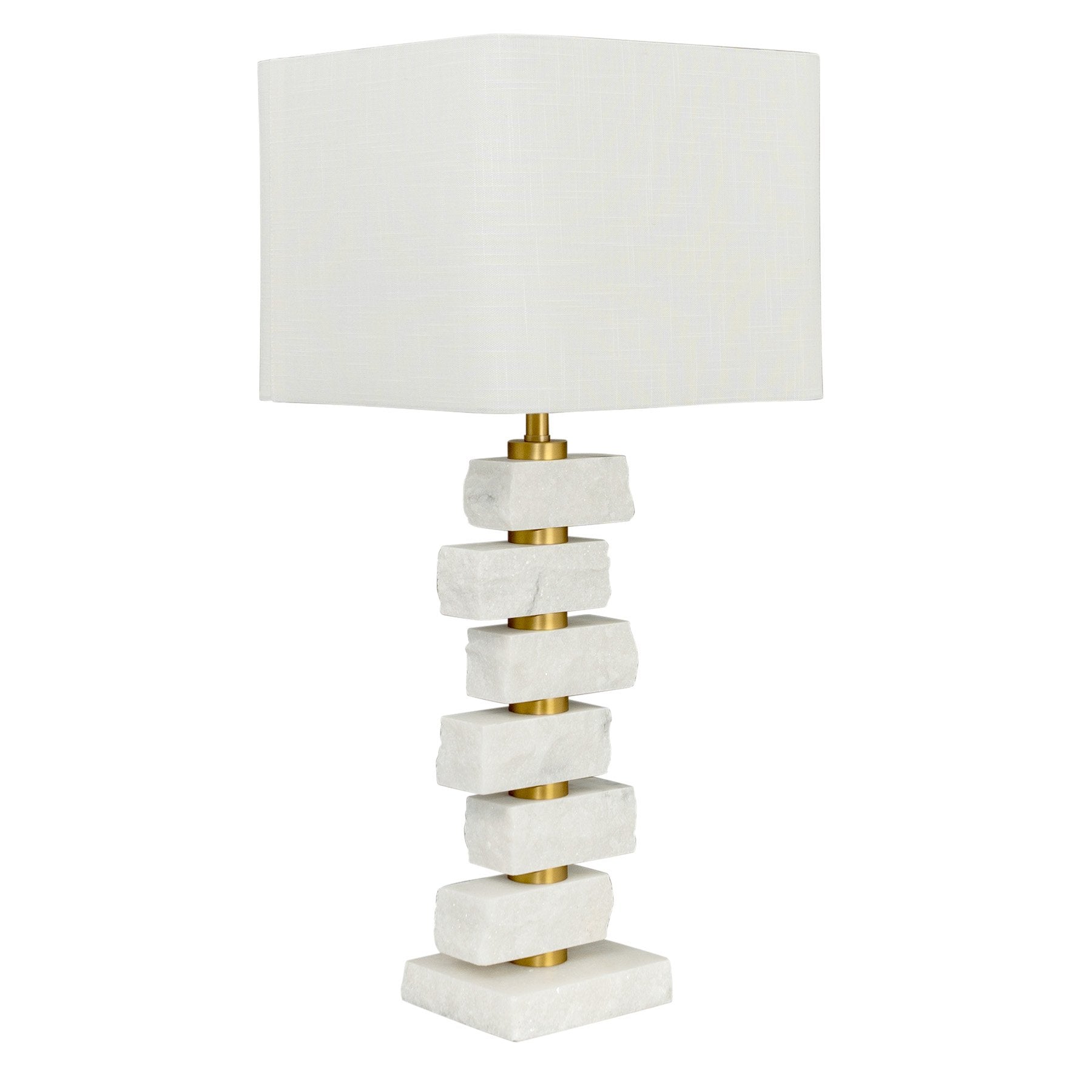 Green Earth Lighting Australia Table Lamp Hamburg Marble Table Lamp - White B12447