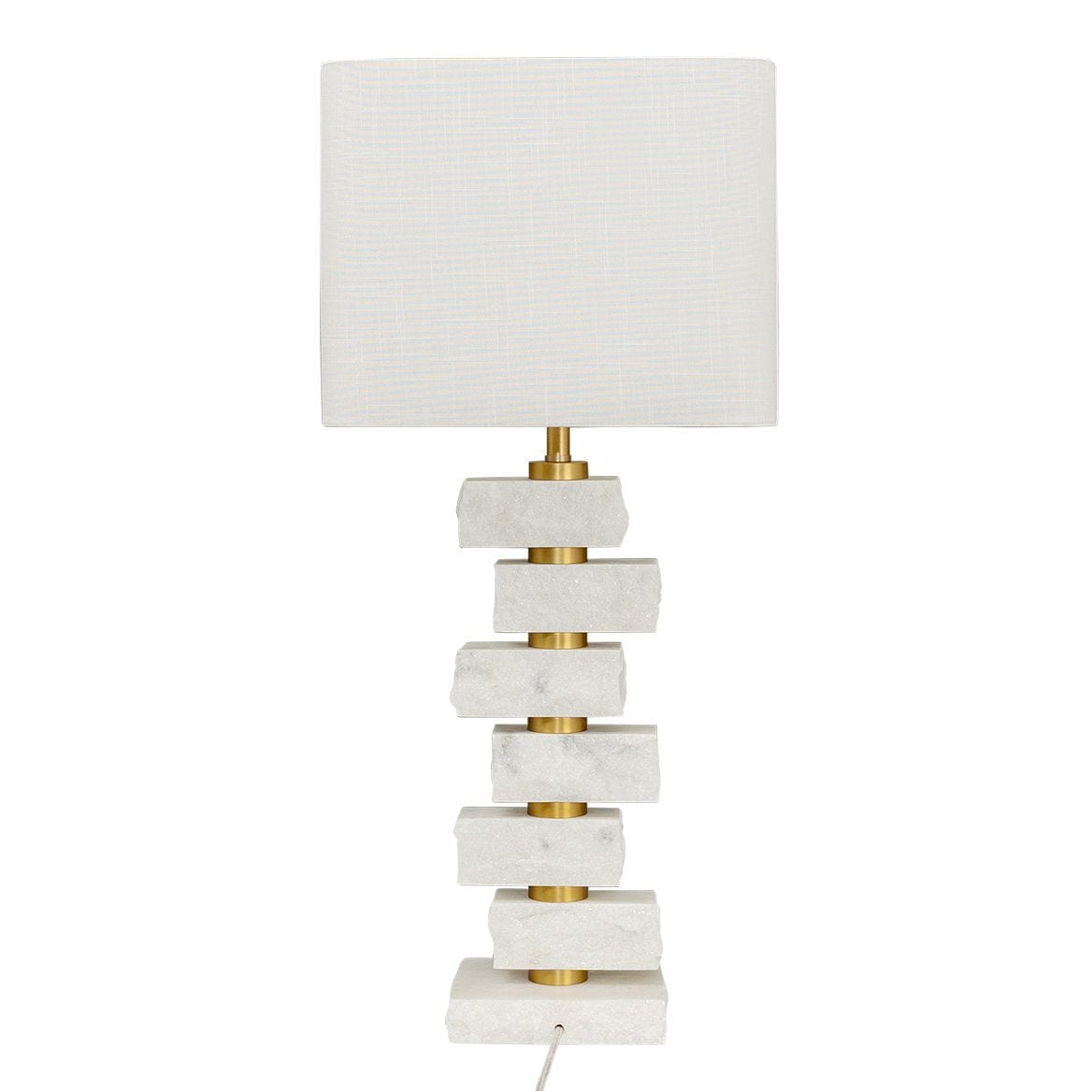 Green Earth Lighting Australia Table Lamp Hamburg Marble Table Lamp - White B12447