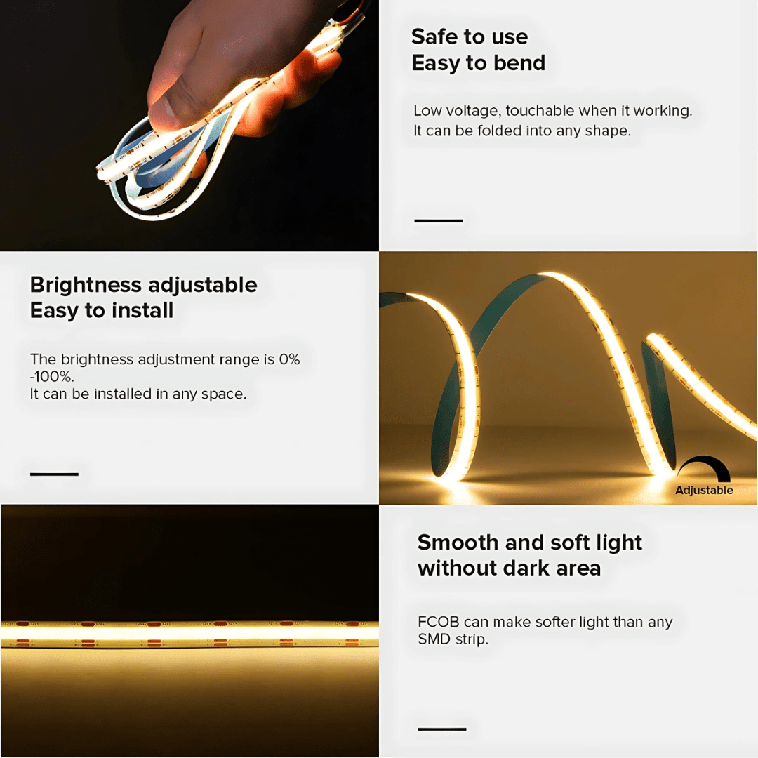 Green Earth Lighting Australia Light Ropes & Strings High Power Dual Row COB Pro Xtreme LED Strip Light - 4000K