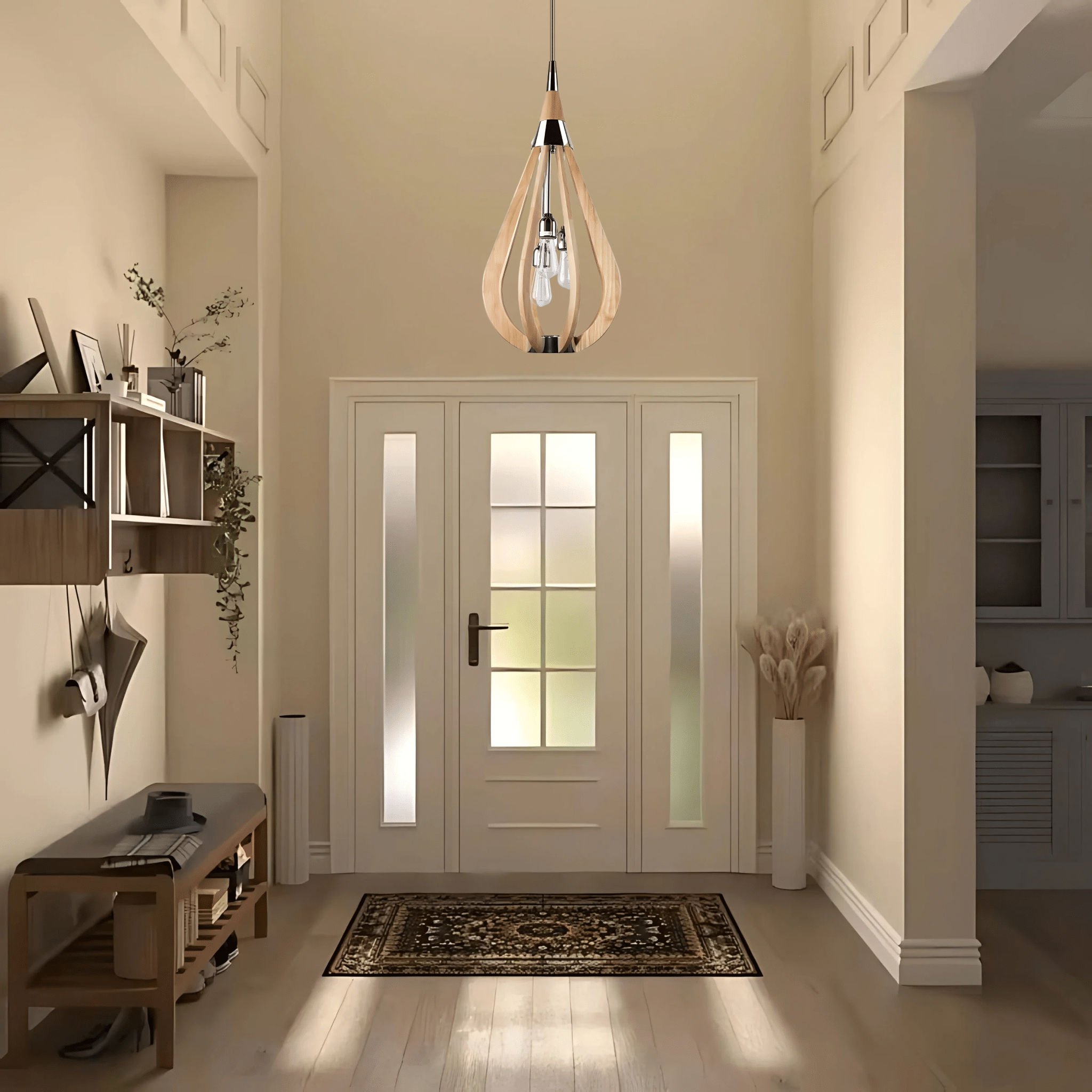 Green Earth Lighting Australia Home & Garden > Lighting Fixtures Karu – 3-Light Timber Pendant Light | Natural Oak BONITO7