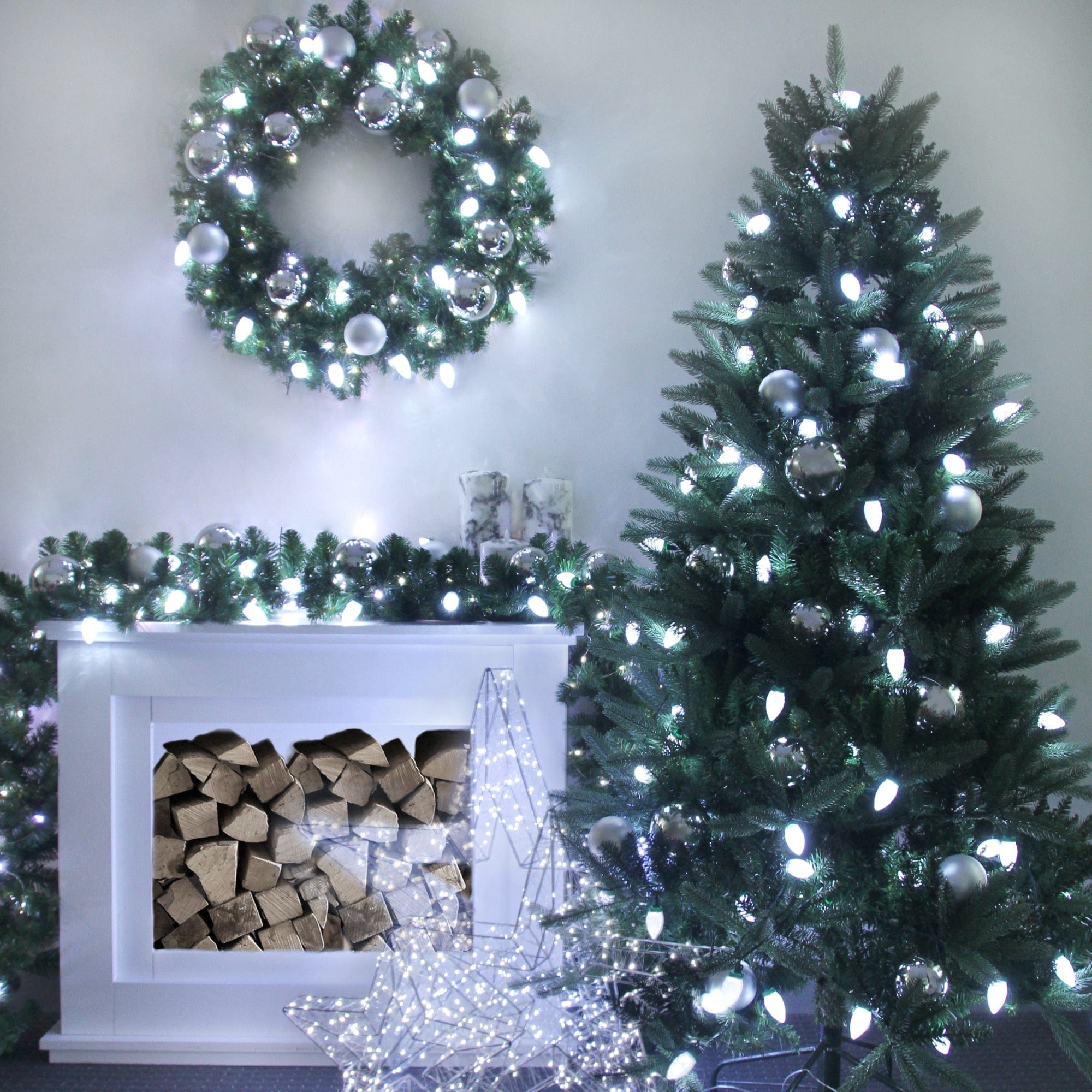 Lexi Lighting Warm White C9 Pinecone 50 LEDs Connectable String Light - 7 Colour Options