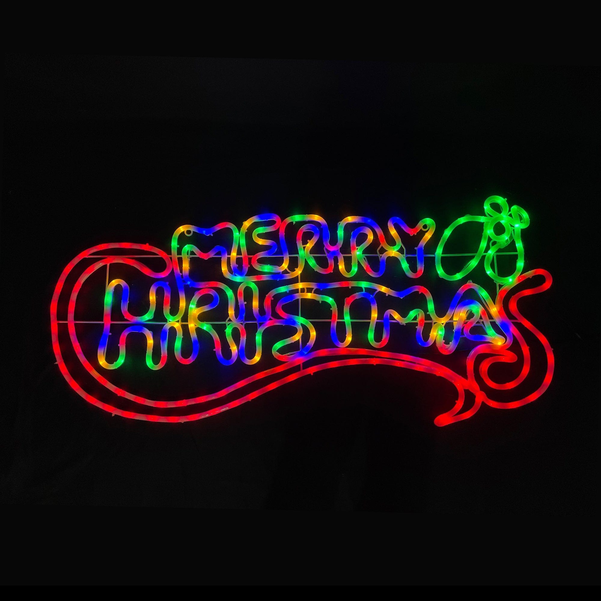 Lexi Lighting Christmas Ceiling&Wall Decoration Multicolour + Red 100cm Christmas Sign - 2 Colour Options LL0013R022MRS-P
