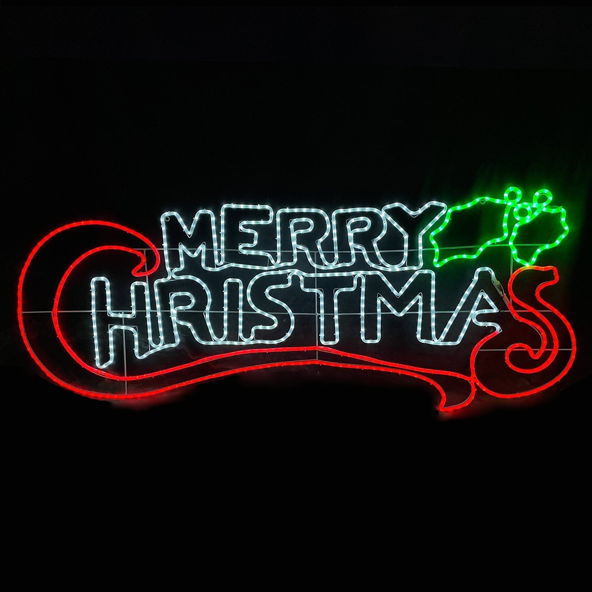 Lexi Lighting Christmas Ceiling&Wall Decoration White + Red 100cm Christmas Sign - 2 Colour Options LL0013R022WRS-P