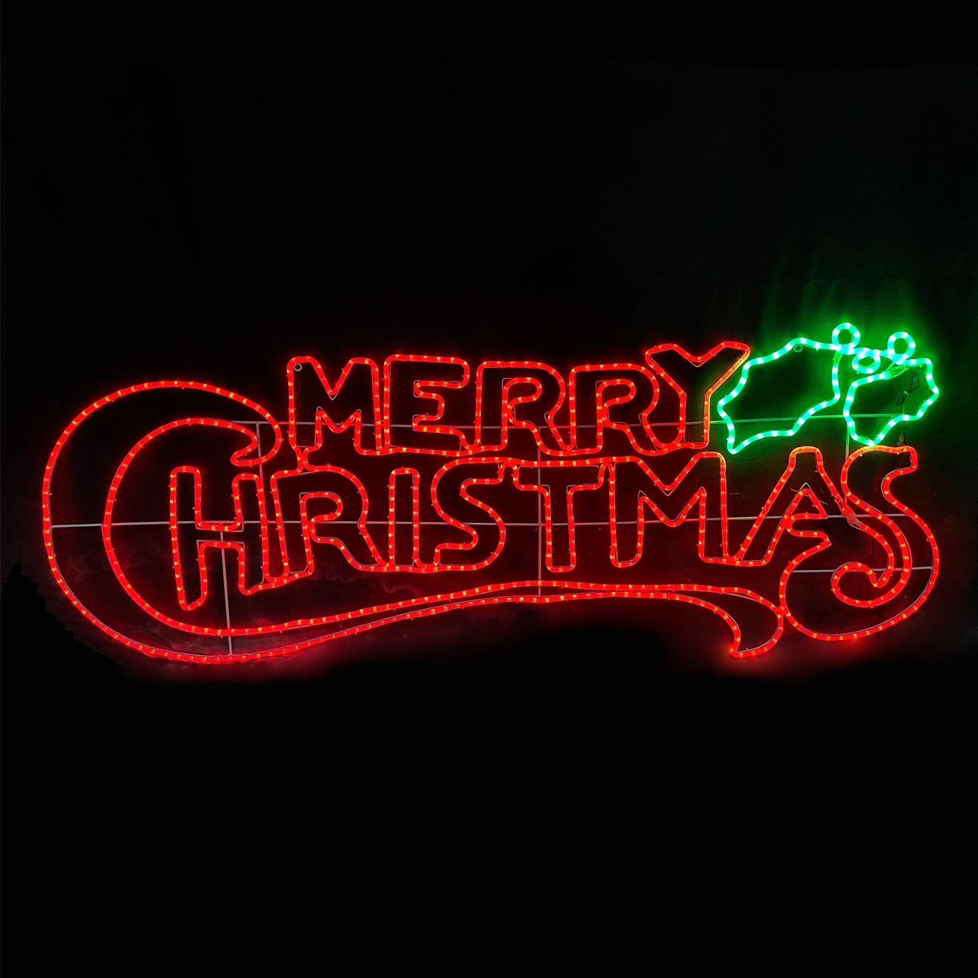 Lexi Lighting Christmas Ceiling & Wall Decoration Red 185cm Christmas Sign - 4 Colour Options LL0013R022R-P