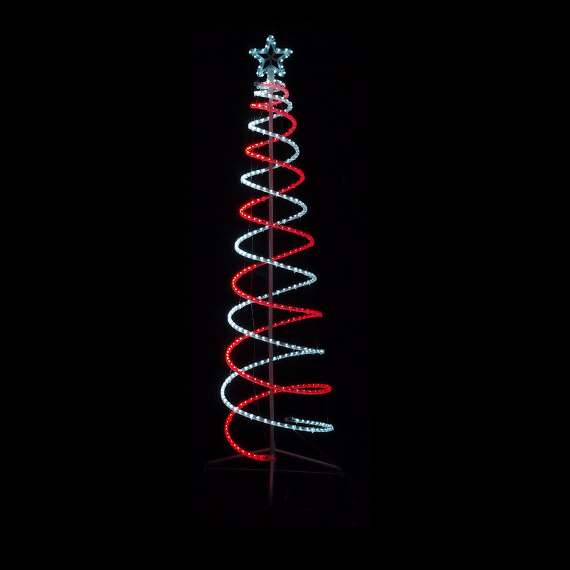 Lexi Lighting Christmas Tree White + Red 2.1M LED Double Spiral Tree - 4 Colour Options LLOUT01WR-P