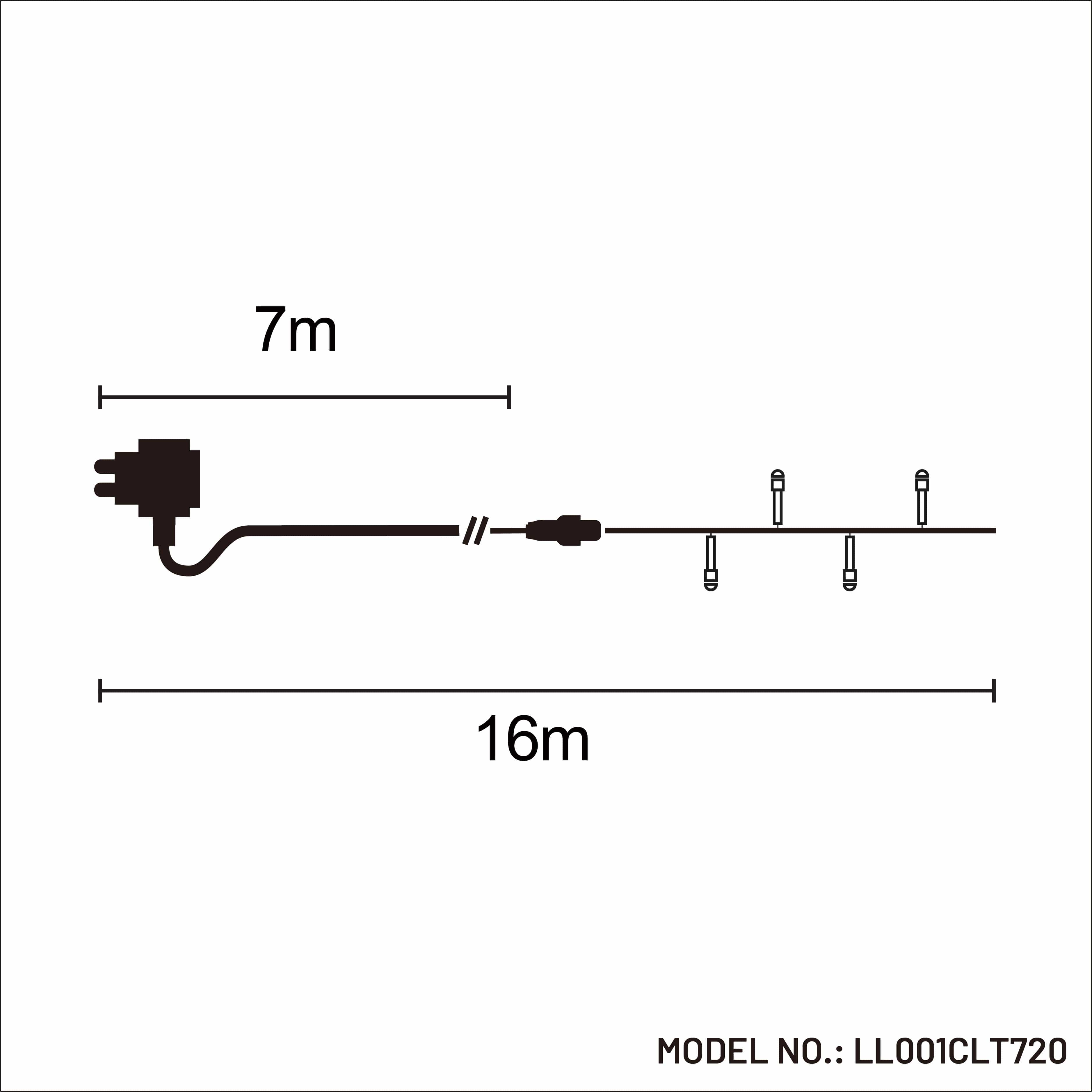 Lexi Lighting Cluster Light 720 LED Cluster Light With Clear Cable -3 Colour Options