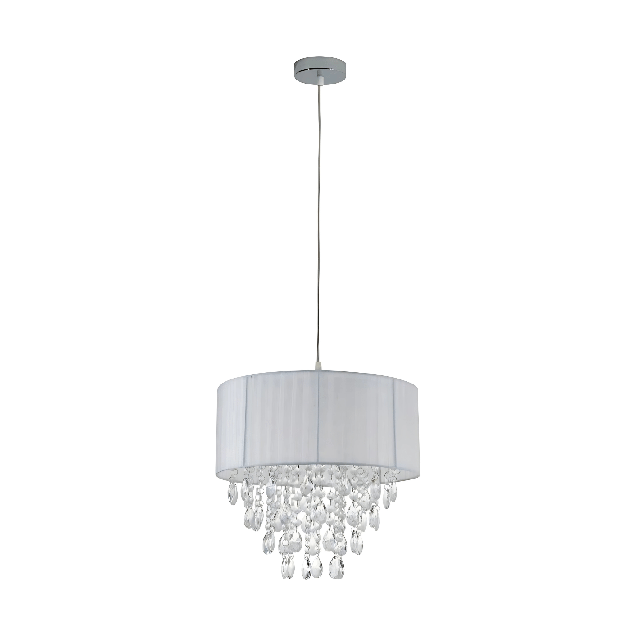 Green Earth Lighting Australia Home & Garden > Lighting > Ceiling Lights Delia White Acrylic Chandelier Pendant Light | Modern Angel Tear Crystal Shade LL002CH072W