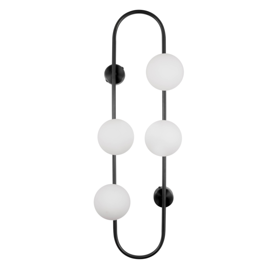 Lighting Creations Wall Light Bach Large Matte Black Wall Light BACHBL