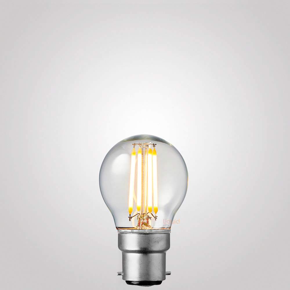LiquidLEDs Lighting Fancy Round 4W 12-24 Volt Fancy Round Dimmable LED Light Bulb (B22) F422-G45-C-12V