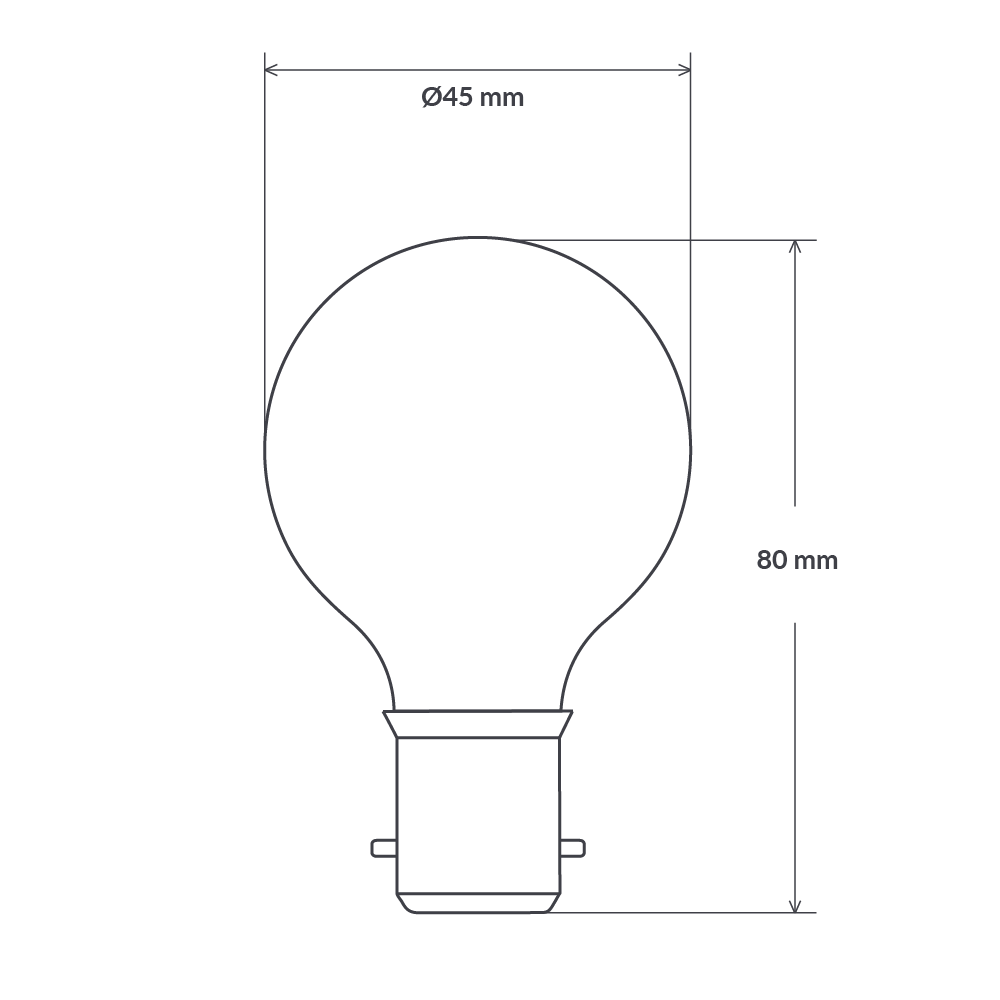 LiquidLEDs Lighting Fancy Round 4W 12-24 Volt Fancy Round Dimmable LED Light Bulb (B22) F422-G45-C-12V