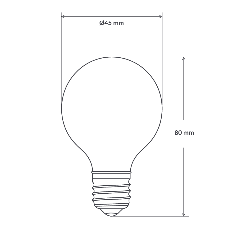 LiquidLEDs Lighting Fancy Round 4W 12-24 Volt Fancy Round Dimmable LED Light Bulb (E27) F427-G45-C-12V
