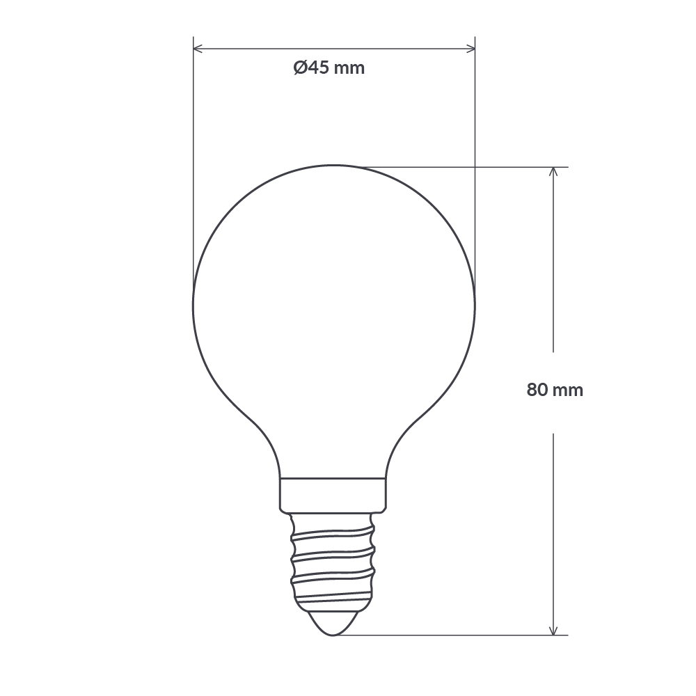 LiquidLEDs Lighting Fancy Round 4W 12 Volt Fancy Round Dimmable LED Light Bulb (E14) F414-G45-C-12V