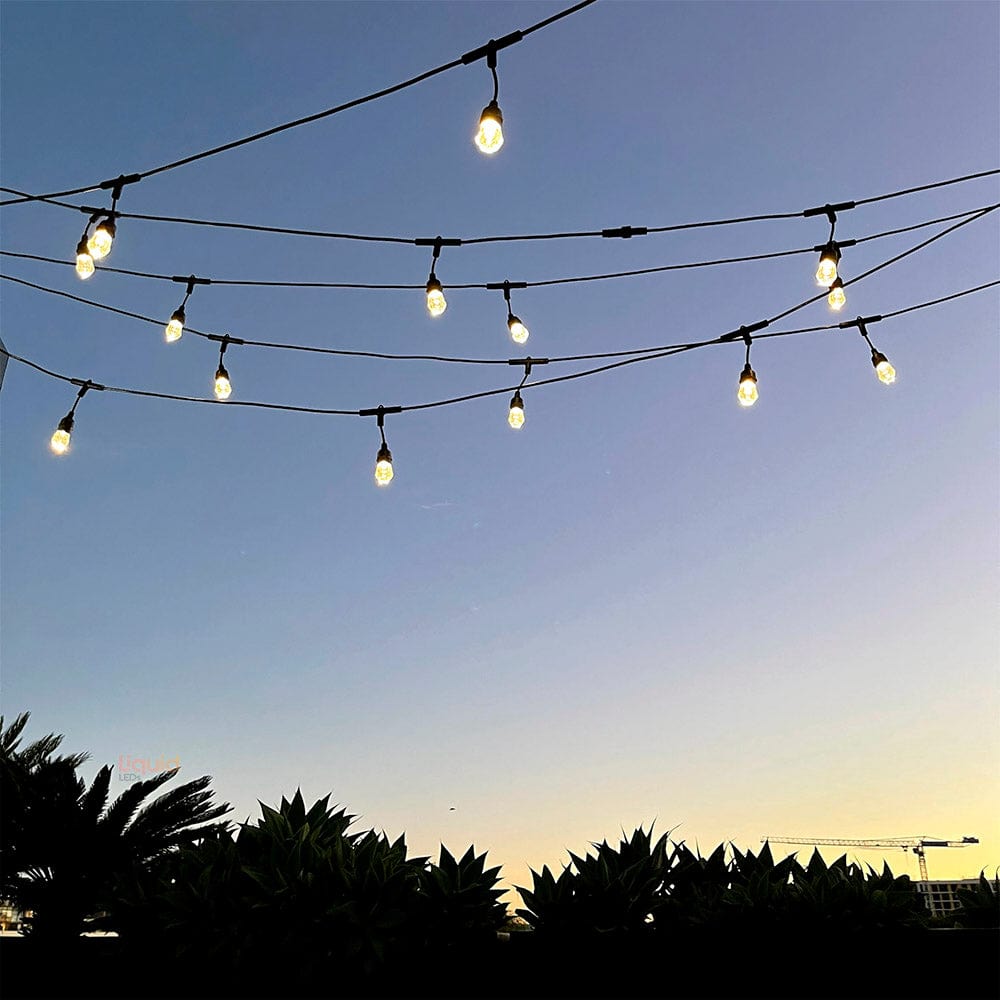 LiquidLEDs Lighting Festoon String 15 meter Smart Festoon String Lights with 15 LED Bulbs BF15B-SMART
