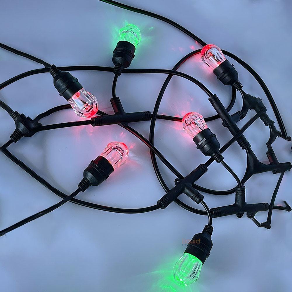 LiquidLEDs Lighting Festoon String 15 meter Smart Festoon String Lights with 15 LED Bulbs BF15B-SMART