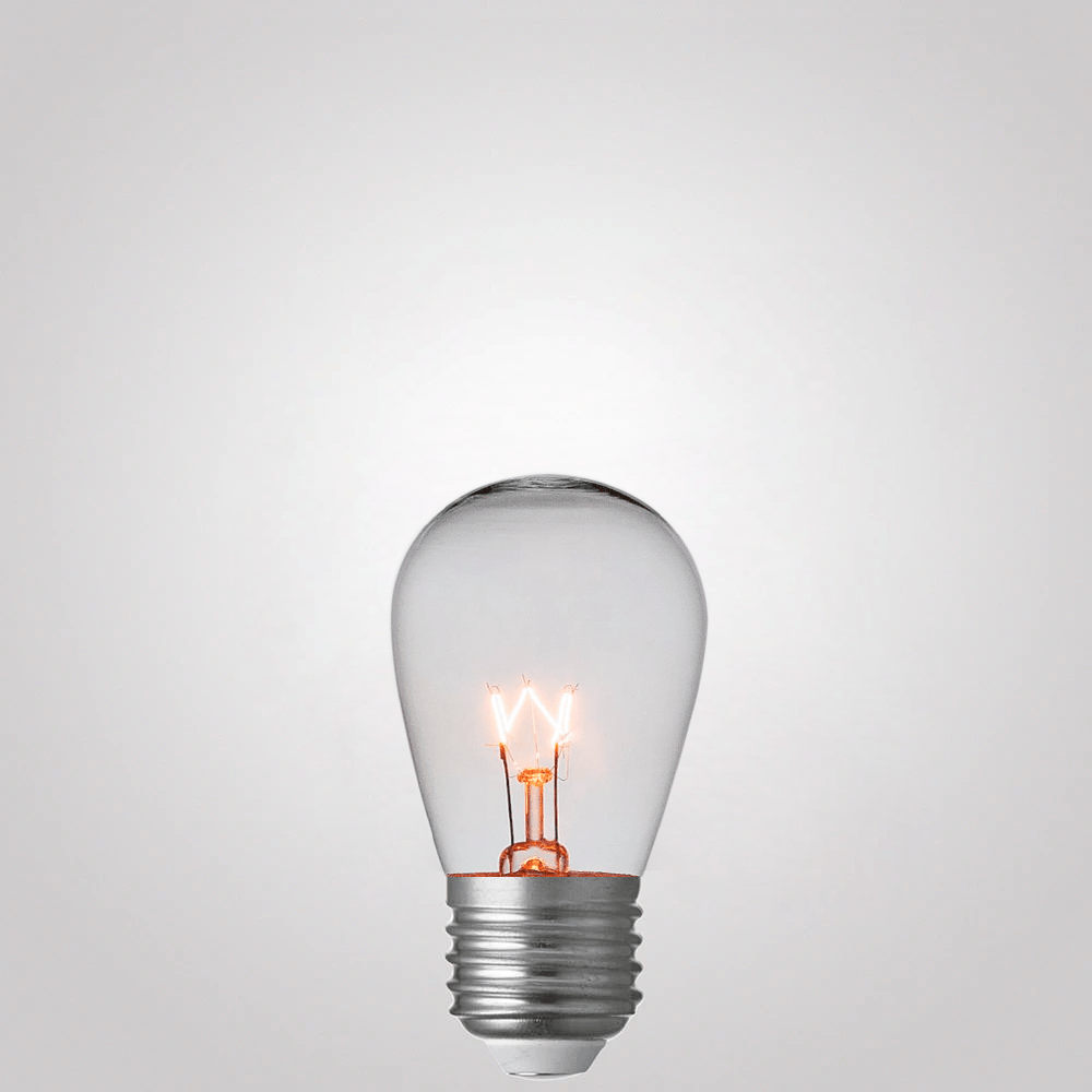 LiquidLEDs Lighting Festoon String 15 Bulbs Vintage Festoon Globe 11W Incandescent S14 Edison Light Bulb E27 1127-S14-C