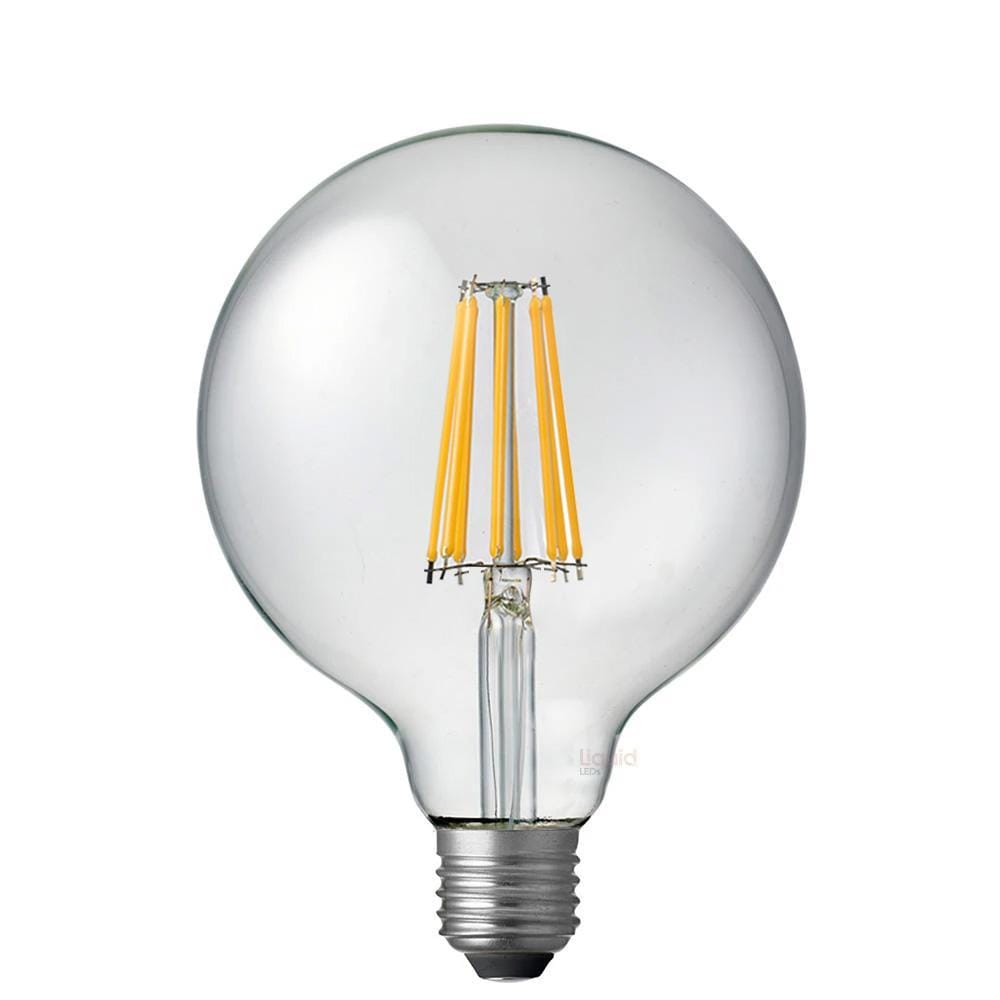 LiquidLEDs Lighting Globe Bulbs 12W G125 Clear Dimmable LED Light Globe (E27) in Natural White F1227-G125-C-40K