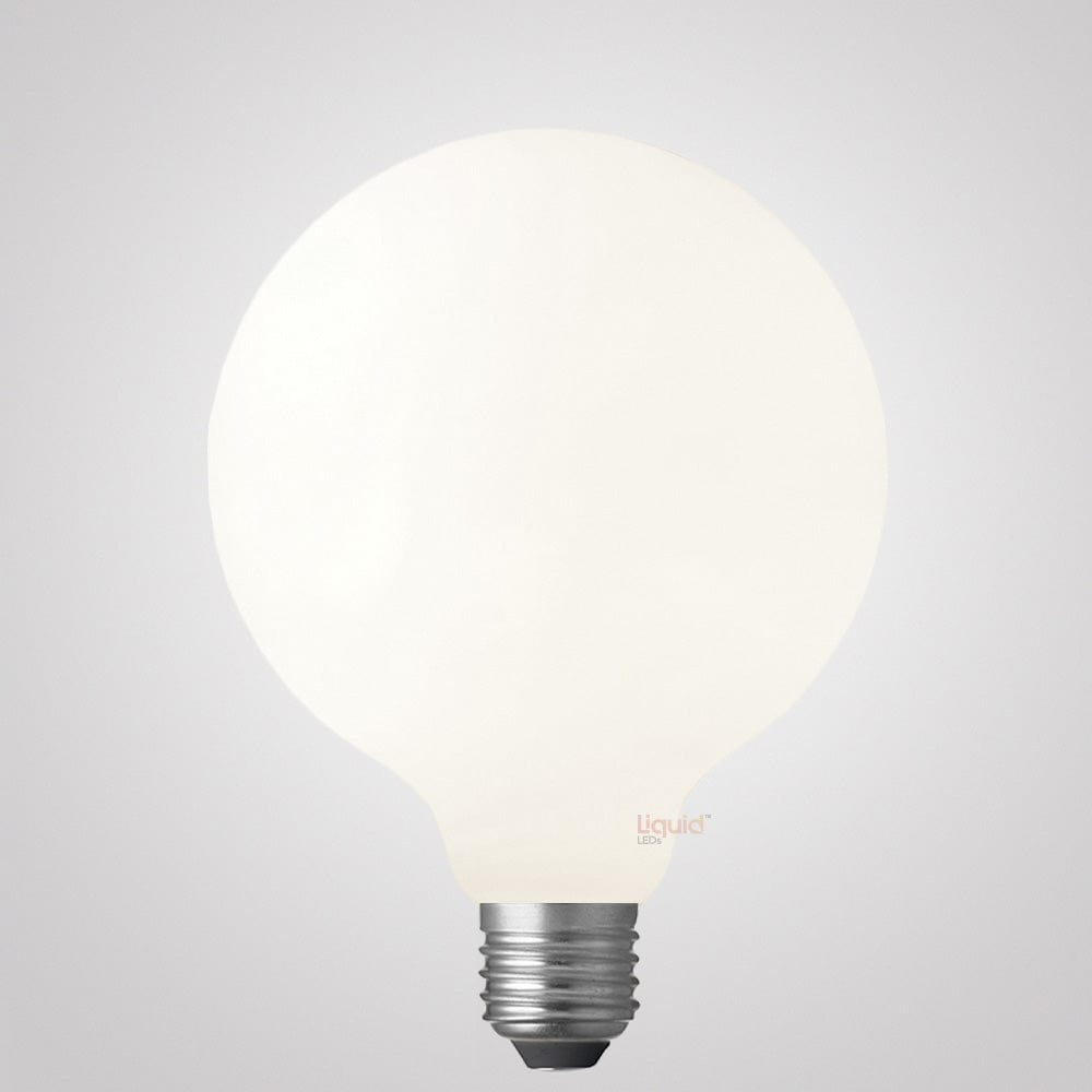 LiquidLEDs Lighting Globe Bulbs 12W G125 Matte White Dimmable LED Light Globe (E27) in Natural White F1227-G125-P-40K