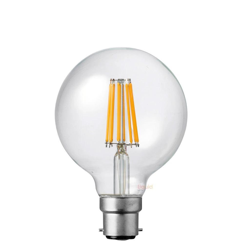 LiquidLEDs Lighting Globe Bulbs 12W G95 Clear Dimmable LED Globe (B22) in Warm White F1222-G95-C-30K