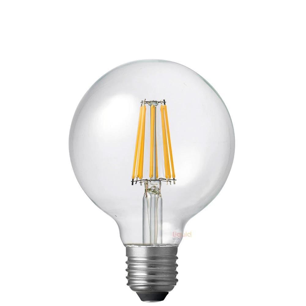 LiquidLEDs Lighting Globe Bulbs 12W G95 Clear Dimmable LED Globe (E27) in Natural White F1227-G95-C-40K
