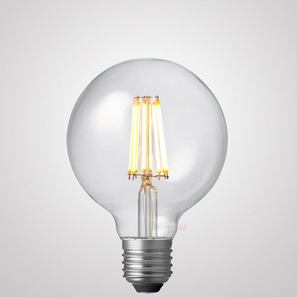 LiquidLEDs Lighting Globe Bulbs 12W G95 Clear Dimmable LED Globe (E27) in Warm White F1227-G95-C-30K