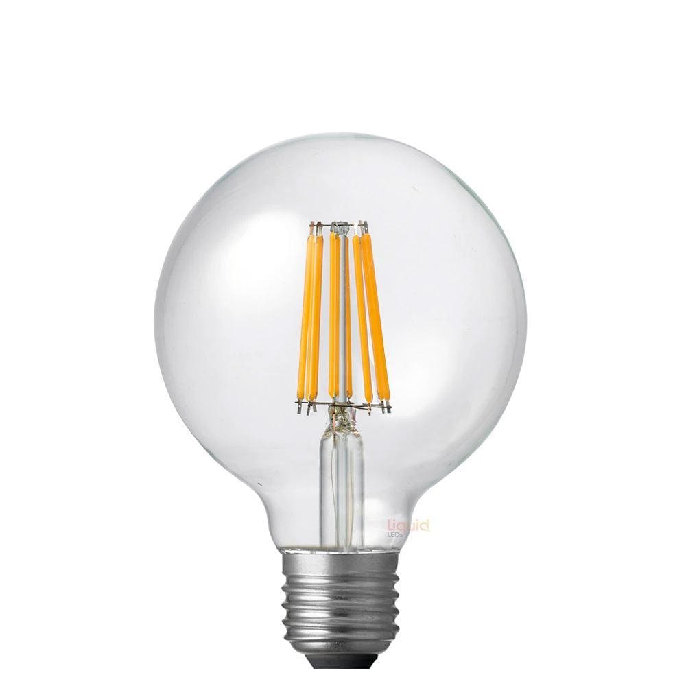 LiquidLEDs Lighting Globe Bulbs 12W G95 Clear Dimmable LED Globe (E27) in Warm White F1227-G95-C-30K