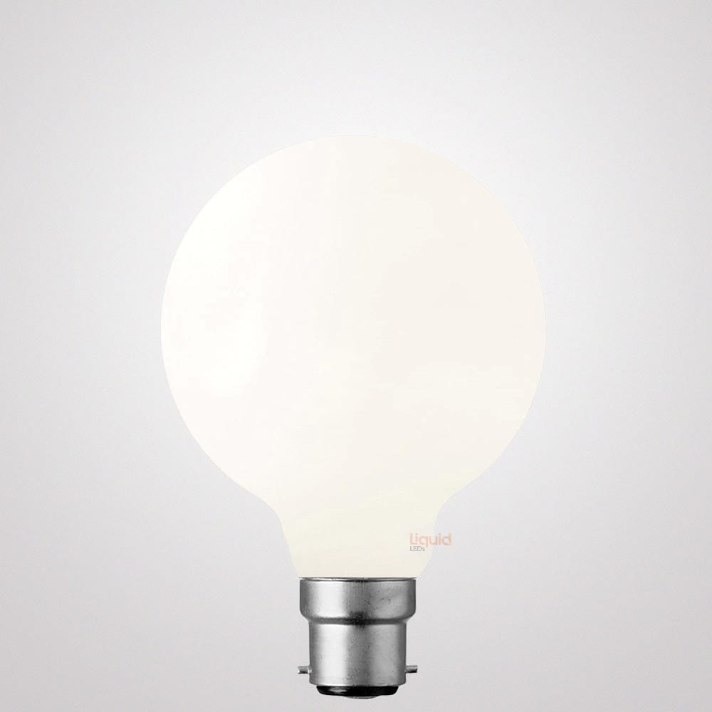 LiquidLEDs Lighting Globe Bulbs 12W G95 Matte White Dimmable LED Globe (B22) in Warm White F1222-G95-P-30K