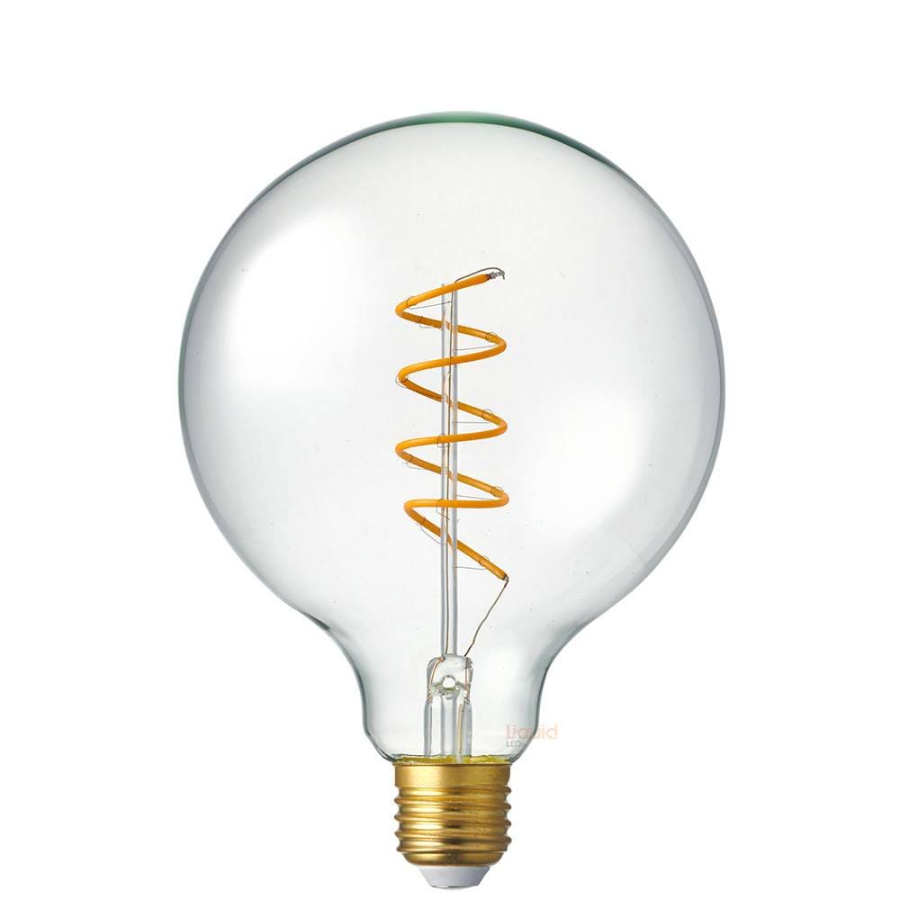 LiquidLEDs Lighting Globe Bulbs 4W G125 Dimmable Spiral LED Bulb (E27) in Extra Warm White F427-G125S-C