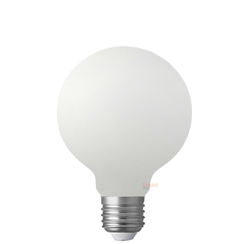 LiquidLEDs Lighting Globe Bulbs 6W G80 Matte White Dimmable LED Light Bulb (E27) in Warm White F827-G80-P-27K